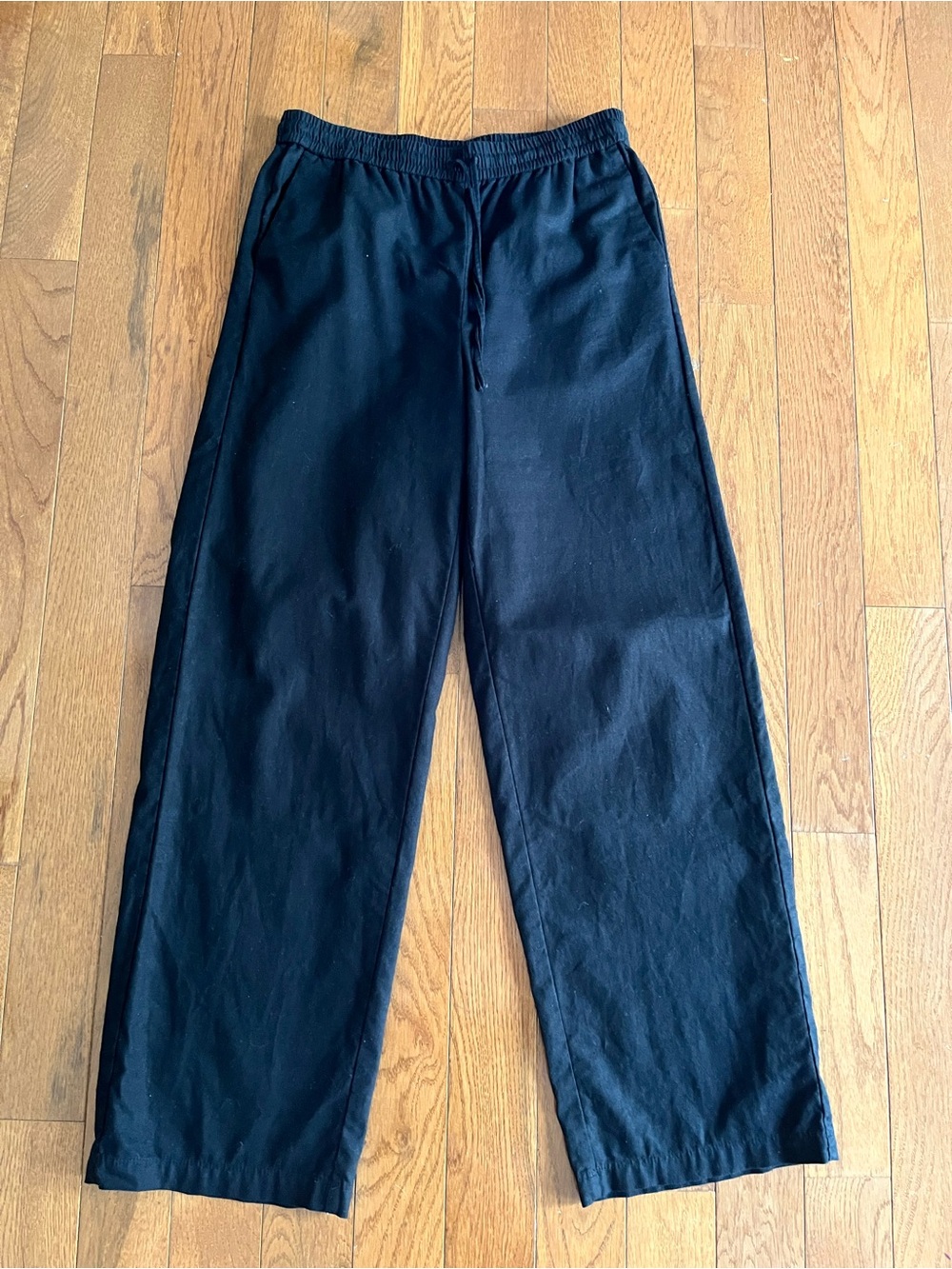 Banana Republic Tall Black STRAIGHT-LEG PULL-ON Linen Pant - Picture 2 of 10